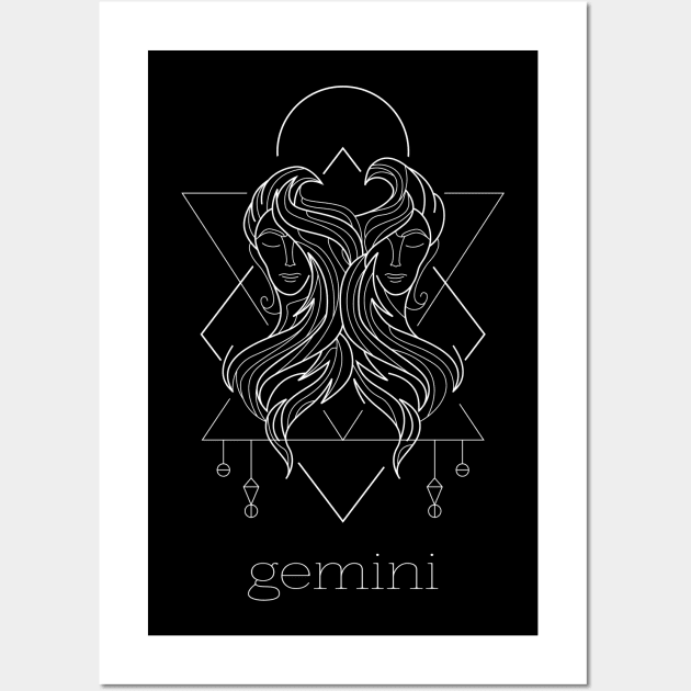 Gemini Zodiac Sign Wall Art by simplecreatives